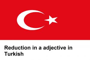 Reduction in an adjective in Turkish