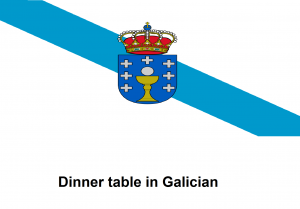 Dinner table in Galician
