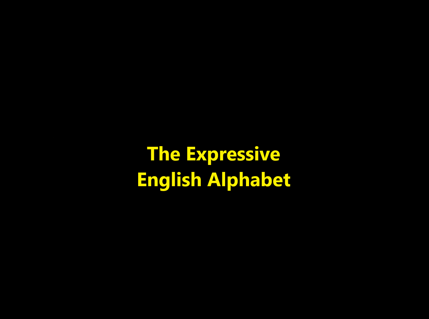 Learn the Expressive English Alphabet for free