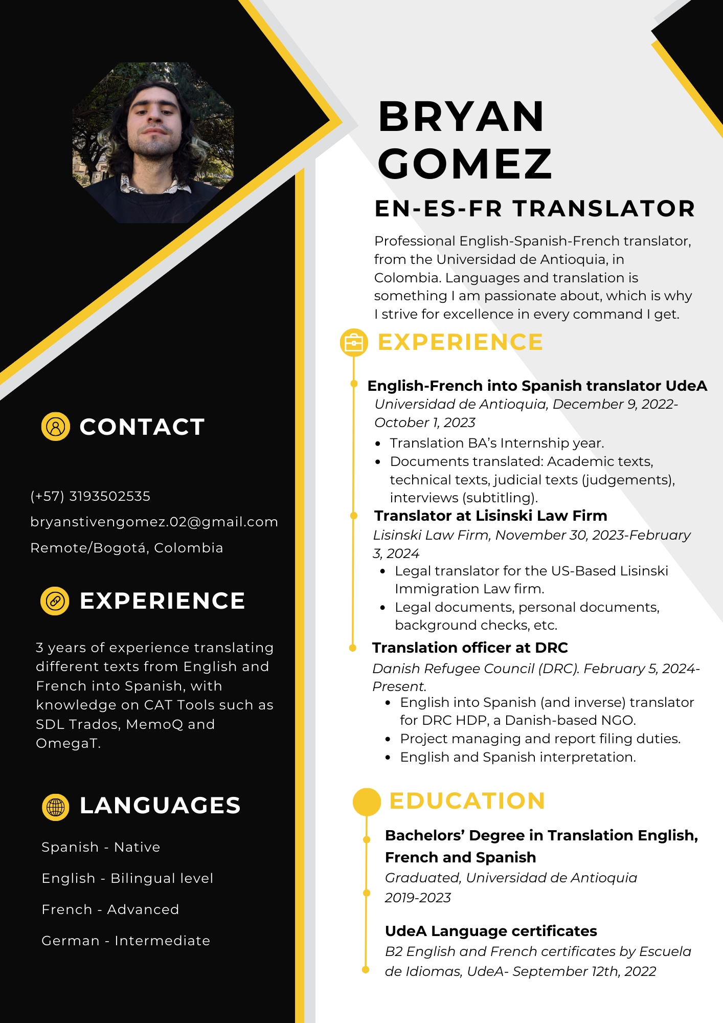 Professional English-French-Spanish translator