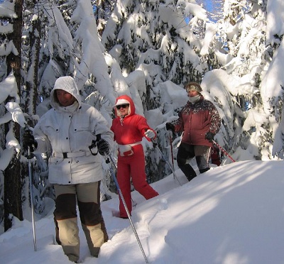 Day snowshoe hikes with a certified mountain guide