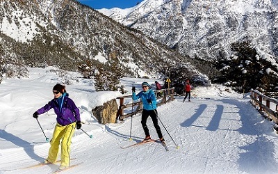 80 km cross country ski tracks in the resort
