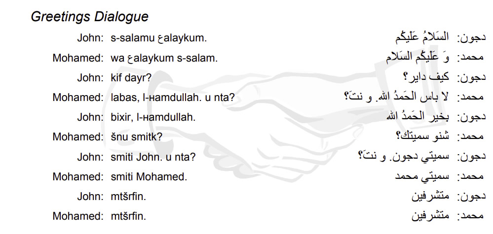 Moroccan Arabic Phrases