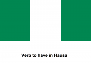 Verb to have in Hausa