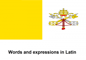 Words and expressions in Latin