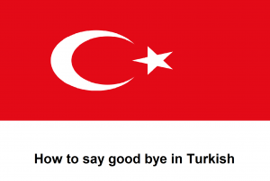 How to say good bye in Turkish