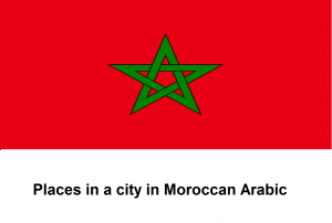 Places in a city in Moroccan Arabic