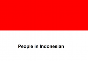People in Indonesian