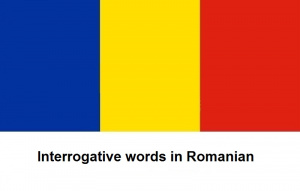 Interrogative words in Romanian