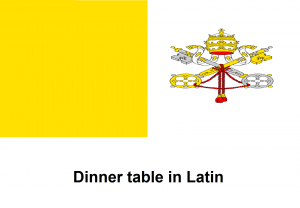 Dinner table in Latin