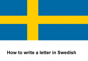 How to write a letter in Swedish