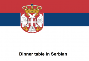 Dinner table in Serbian