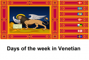 Days of the week in Venetian