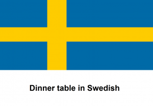 Dinner table in Swedish