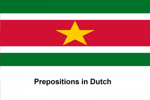 Prepositions in Dutch