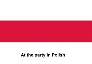 At the party in Polish