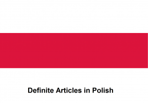 Definite Articles in Polish