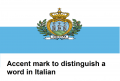 Accent mark to distinguish a word in Italian.png