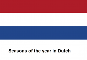 Seasons of the year in Dutch