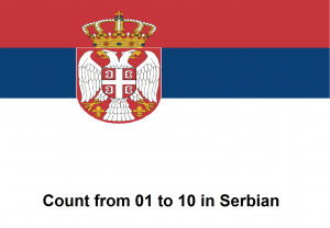 Count from 01 to 10 in Serbian