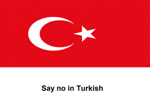 Say no in Turkish