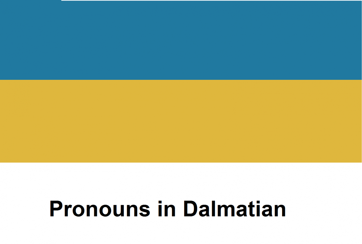 Dalmatian Vocabulary Pronouns In Dalmatian dalmatian-with-24586233-png