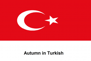 Autumn in Turkish