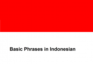 Basic Phrases in Indonesian