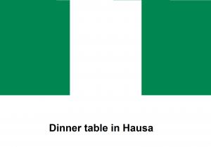 Dinner table in Hausa
