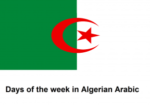 Days of the week in Algerian Arabic