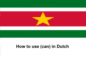 How to use (can) in Dutch