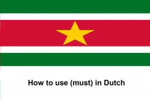 How to use (must) in Dutch