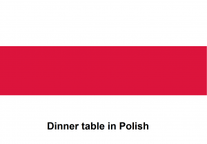 Dinner table in Polish