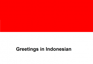 Greetings in Indonesian