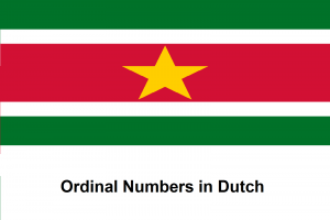 Ordinal Numbers in Dutch