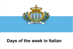 Days of the week in Italian