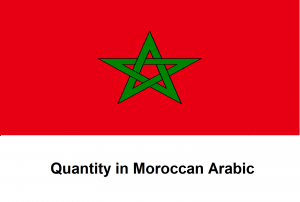 Quantity in Moroccan Arabic