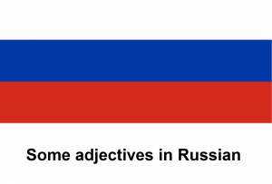 Some adjectives in Russian