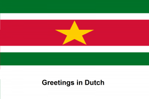 Greetings in Dutch