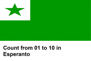 Count from 01 to 10 in Esperanto