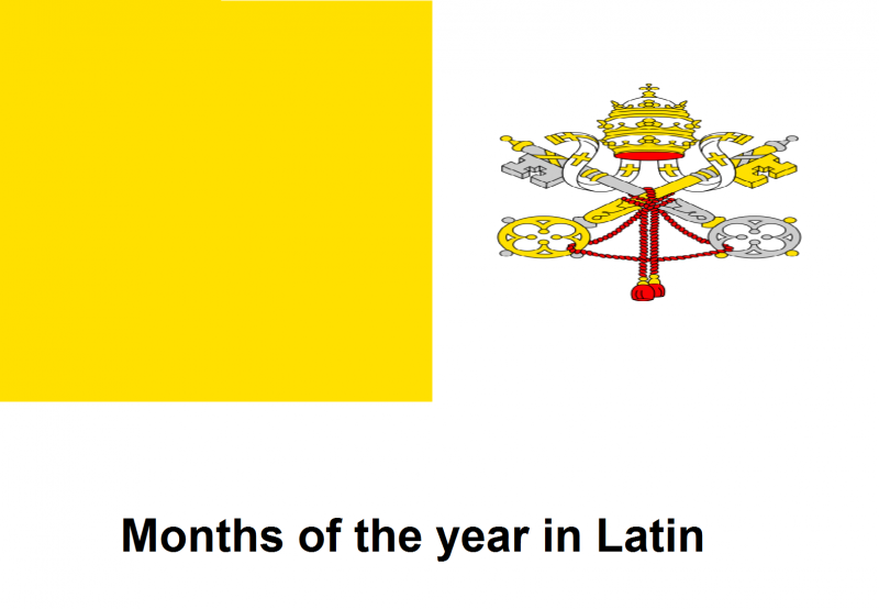 Latin Language the 12 months of the year