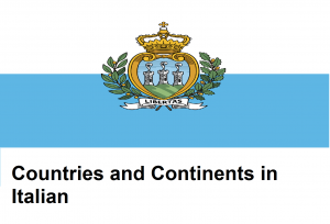 Countries and continents in Italian