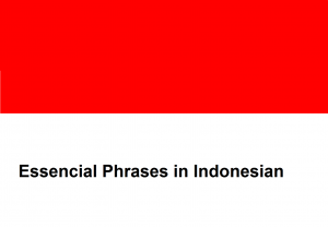 Essencial Phrases in Indonesian