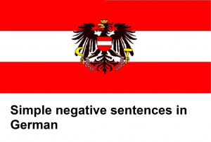 Simple negative sentences in German