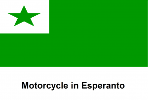 Motorcycle in Esperanto
