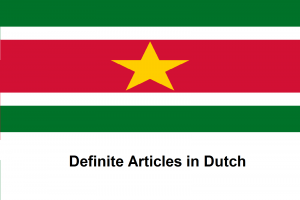 Definite Articles in Dutch