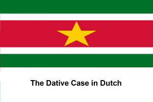 The Dative Case in Dutch