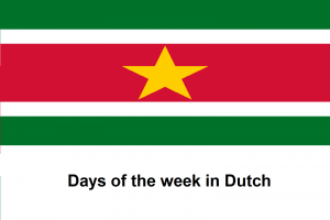 Days of the week in Dutch