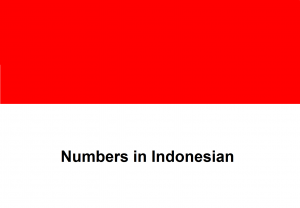 Numbers in Indonesian