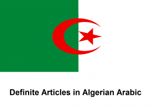 Definite Articles in Algerian Arabic